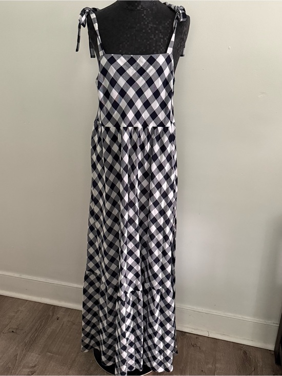 steele. Dresses & Skirts - Steele For Anthropologie Brigette Gingham Blue & White Maxi Dress